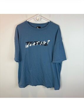 Kopples Blue "WHAT IS?" Graphic Tee